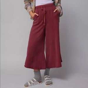 Anthropologie wide leg drawstring pants.